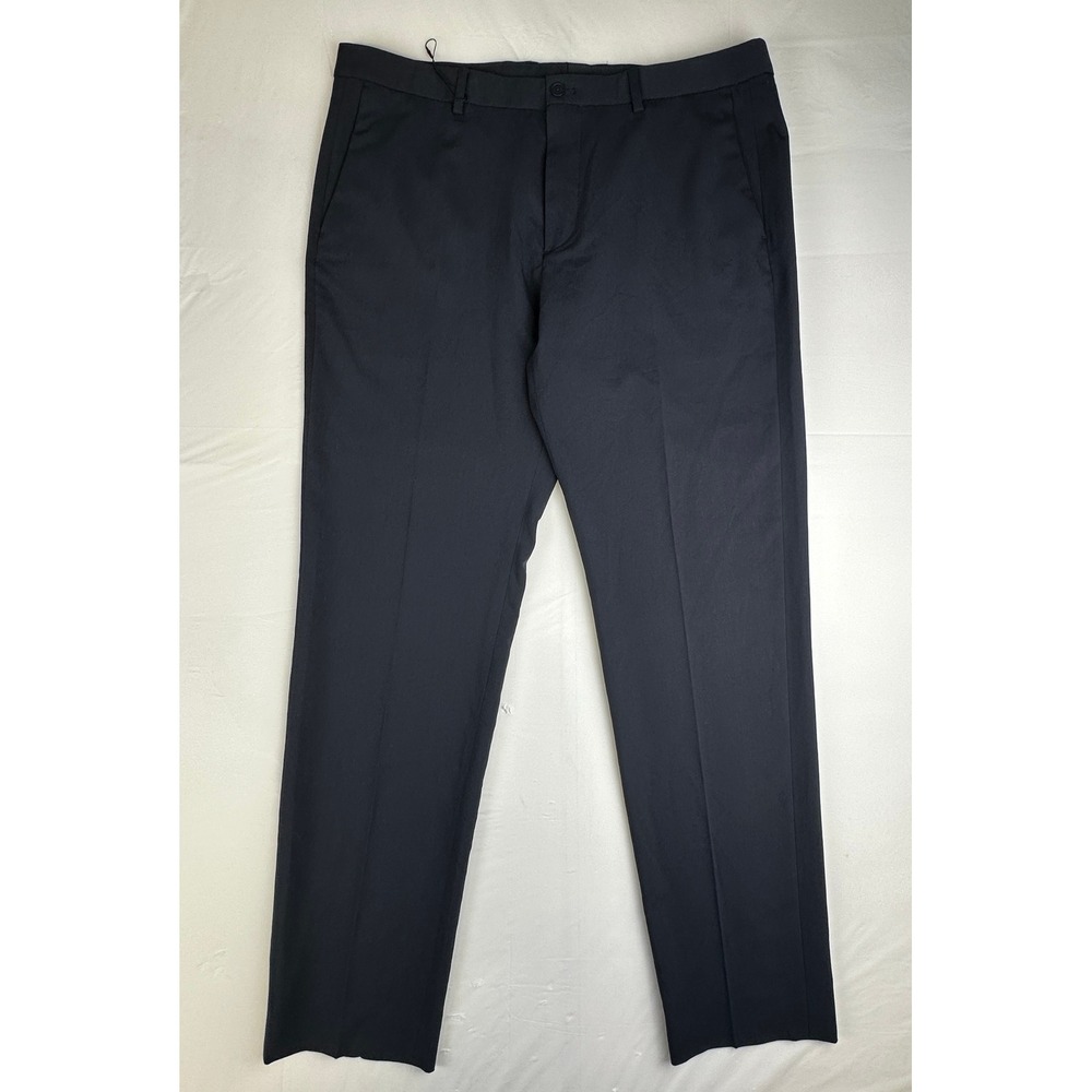 Zara Slim Fit‎ Dress Pants Navy Flat Front Men's 34x32